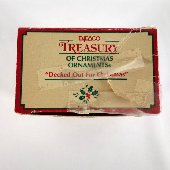 Vintage 1996 Enesco Decked Out For Christmas Santa Riverboat Casino Ornament - Picture 7 of 8